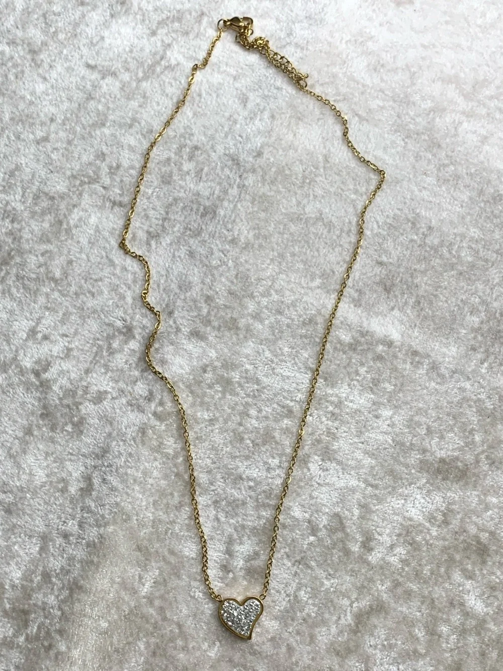 NWOT 18KGold layered/bonded CZ Heart l necklace/bracelet & earring set